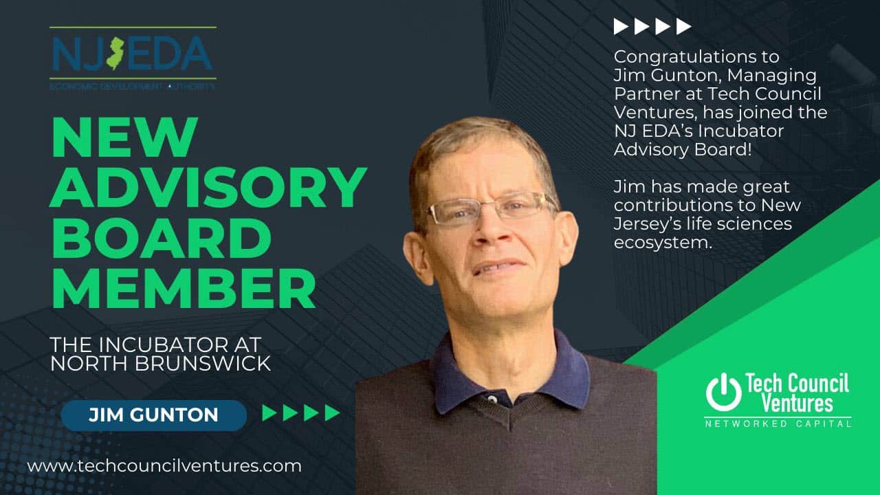 NJEDA Announces Jim Gunton appointment to Incubator Advisory Board